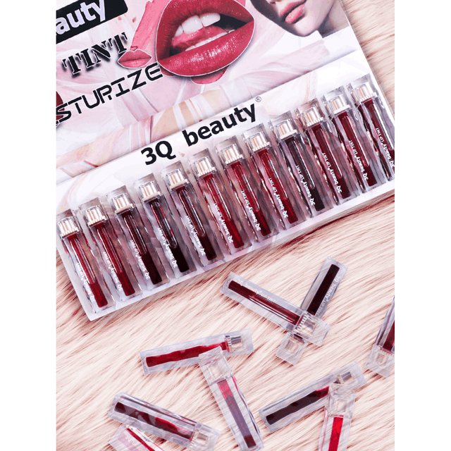 TEMU Set de 12 Tintas para en Rojizos – Hidratantes y Nutritivas – Color de Larga Duración – Ligera y – a Frutas – Regalo Ideal para San Valentín