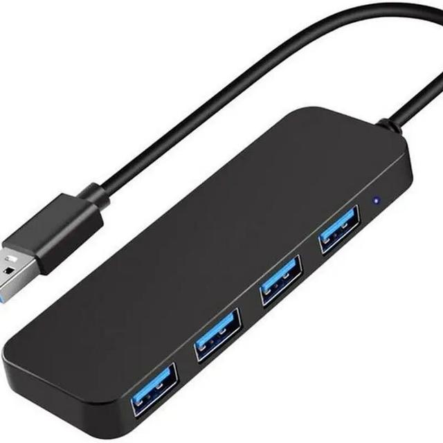 TEMU Concentrador USB 3.0 de 4 puertos, divisor USB, expansor USB para portátiles, unidades flash y discos duros.