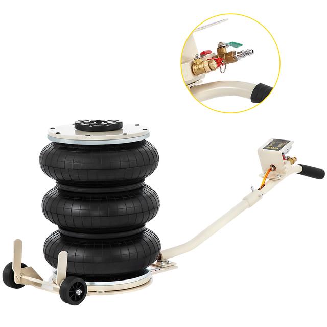 TEMU Vevor Pneumatic Jack, 5 Ton/11023 Lbs Air Jack, Lifting Height 6.3-15.75 Inch, Inflatable Car Jack With Long Handle, Lifter Pneumatic Air Jack For Garage Car Lifting Repair