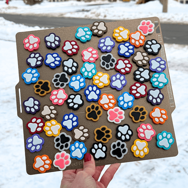 TEMU Paw Shape Decorative Fridge Magnet Set For Home And Office, Paw Design Accessories With Built-in Magnet, Colorful Paw Pieces For Notes, Photos And Everyday Organization