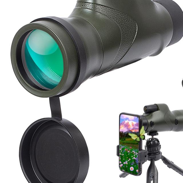 TEMU Ed And Fmc Nitrogen-filled Monocular Fmc With Phone Adapter, Tripod, Strap