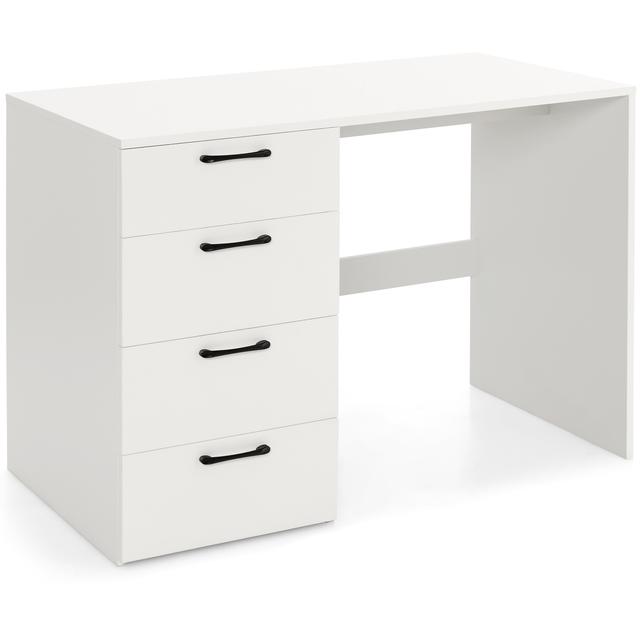 TEMU Costway 4-drawer Computer Desk, Office Desk, Laptop , Makeup Vanity Table For Living Room & Bedroom, White