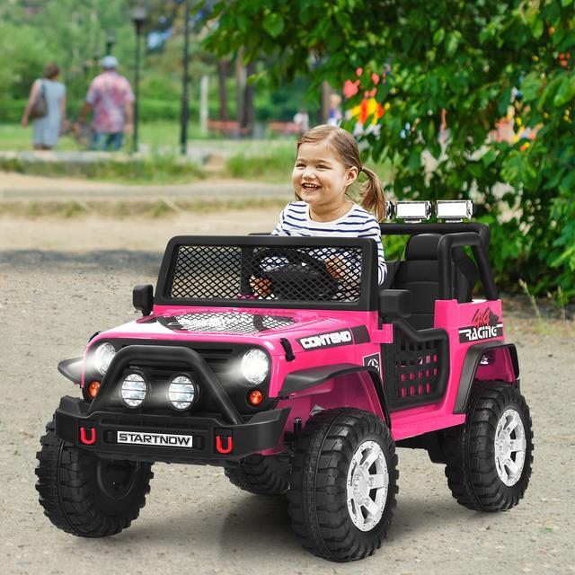 TEMU Costway 12v Kids Car, Electric Children / Parental Remote Control, 2 Speeds, Spring Suspension, Music, Horn, Usb, Mp3, Radio, Toddler Motorized Vehicle For -years And Older