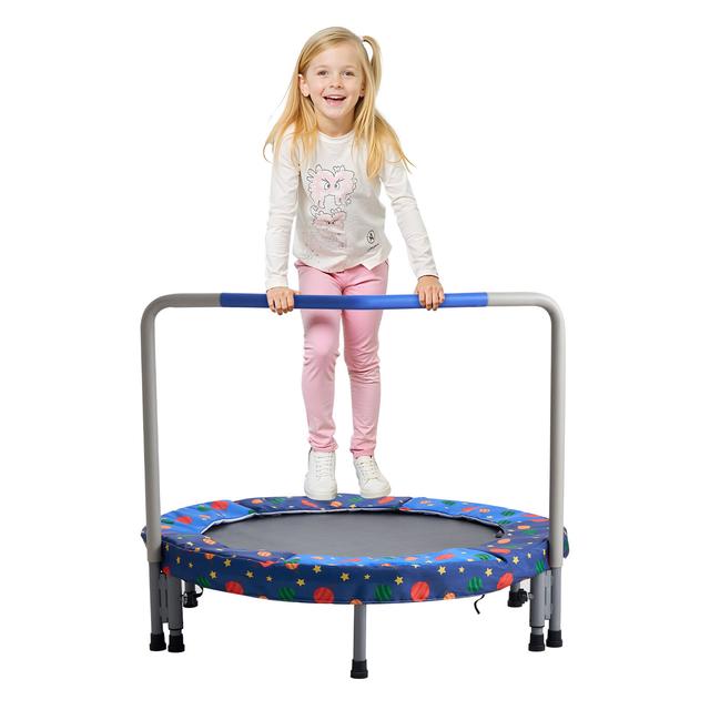 TEMU Vevor 36" Trampoline For Kids Foldable Mini Toddler Trampoline Indoor Outdoor