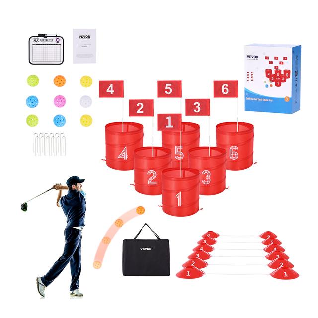 TEMU Vevor Backyard Golf Game 3/6 Hole Portable For Kids And Adults