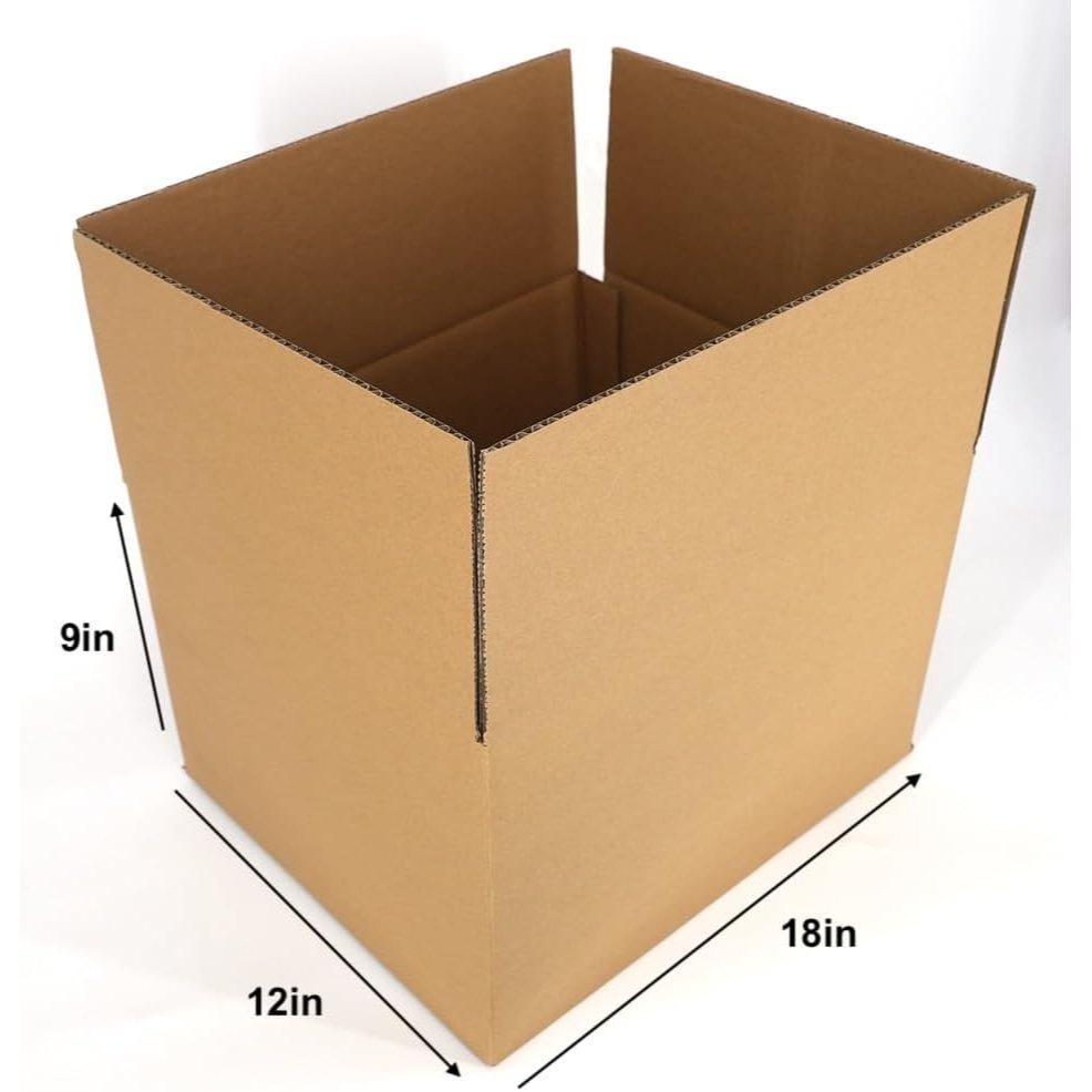 TEMU 10 Pack Corrugated Shipping Boxes 18x12x9inch Mailing & Packaging Cartons For Business, Moving, And Storage