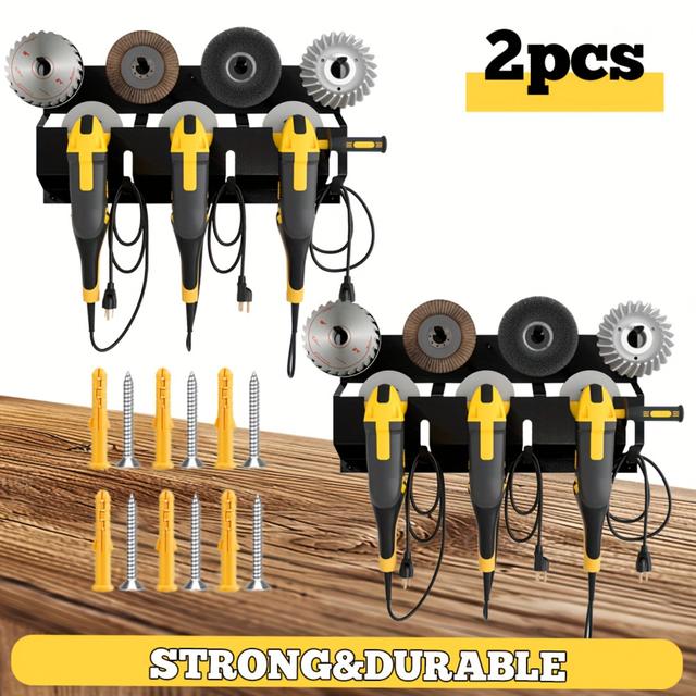 TEMU Angle Grinder Stand, Angle Grinder Tool Stand, Tool Storage Rack, Wall-mounted Stand For Cutting And Polishing Machines, Suitable For Garages And .