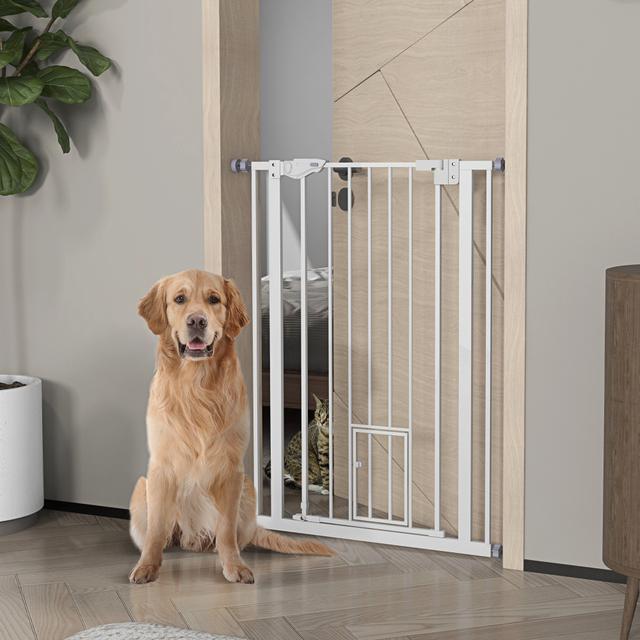 TEMU 41" Pet Gate With Door For Stairs Doorways