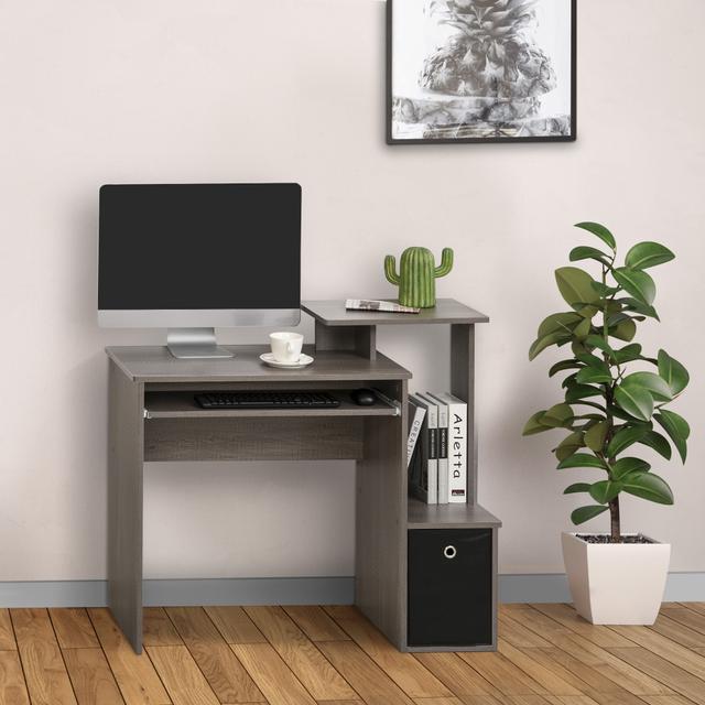 TEMU Computer Desk With Keyboard Tray & Fabric Drawer