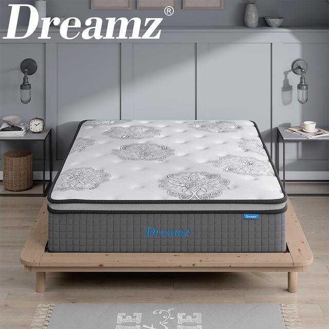 TEMU Spring Mattress Bed Pocket Egg Crate Foam Medium Firm Single Size 35cm