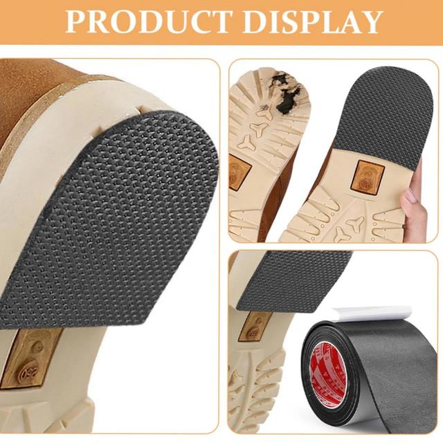 TEMU 4 Roll Of Eva Self-adhesive Shoe Sole Repair Tape, Anti-slip, No Slip Texture Design Sole Protector, Suitable For High Heels And Sports Shoes, Sole Protection Pads