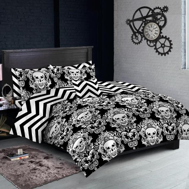 TEMU Dark Design Cotton Quilt Duvet/duvet Cover Pillowcase Set
