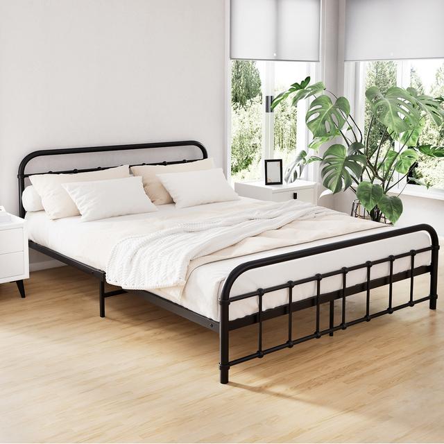 TEMU Artiss Bed Frame Metal Frames Leo - Queen (black)