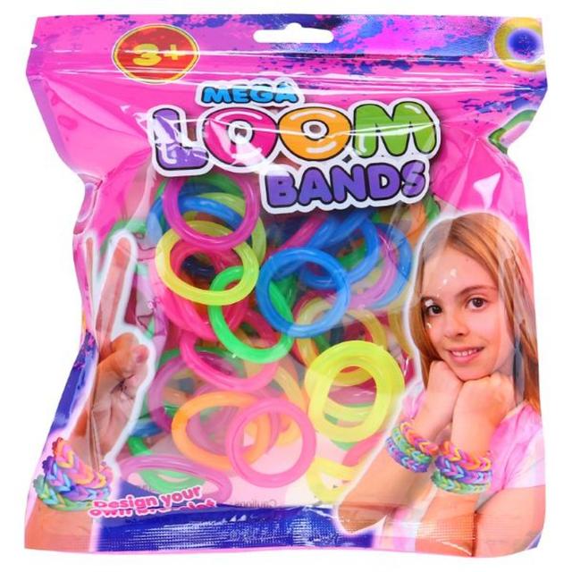 TEMU Jumbo Loom Bands Assorted Colours 72pc Includes 4 Clips 1 Tool And Instructions