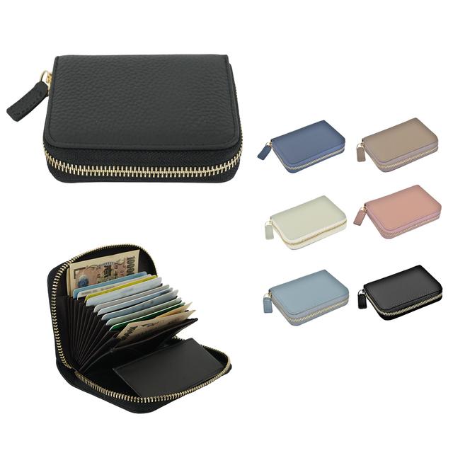 TEMU ミニ財布牛革 式 本革 小銭入れ 大容量 コンパクト おしゃれ レディース カード収納 カードケース sg169