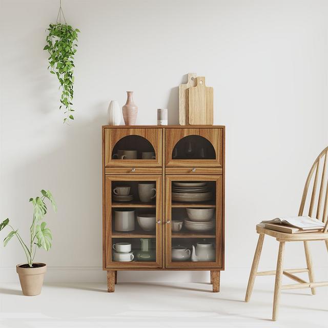 TEMU 레준모던 800 유리 4문 수납장