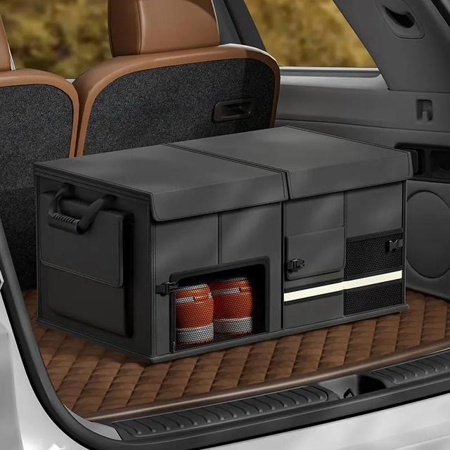 TEMU 차량용 수납함 깔끔이 트렁크 정리함 대용량 휴대용 캠핑용 정리함