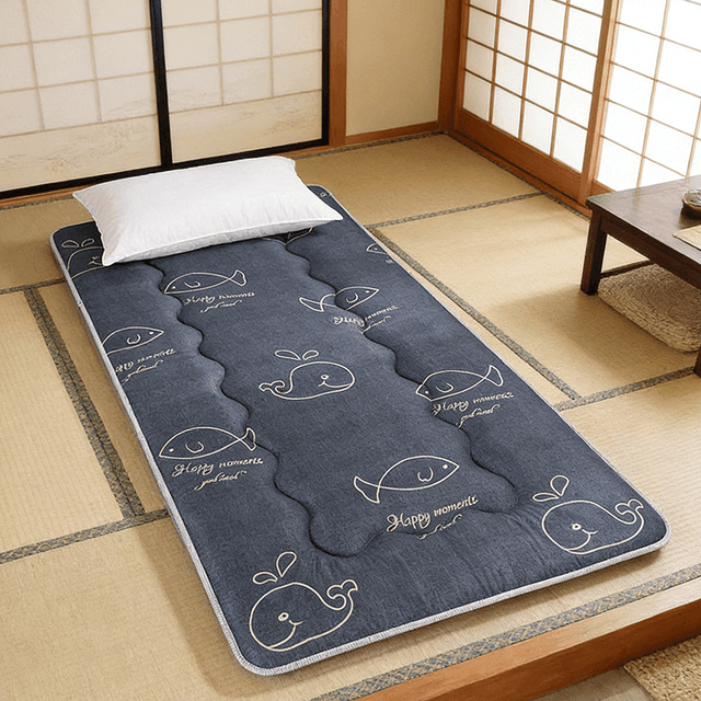 TEMU 남녀 공용 1인용 접이식 바닥 매트리스 기숙사 캠핑 겸용 간이침대매트 쉬운 청소 보관 용이 2층침대매트 가정용