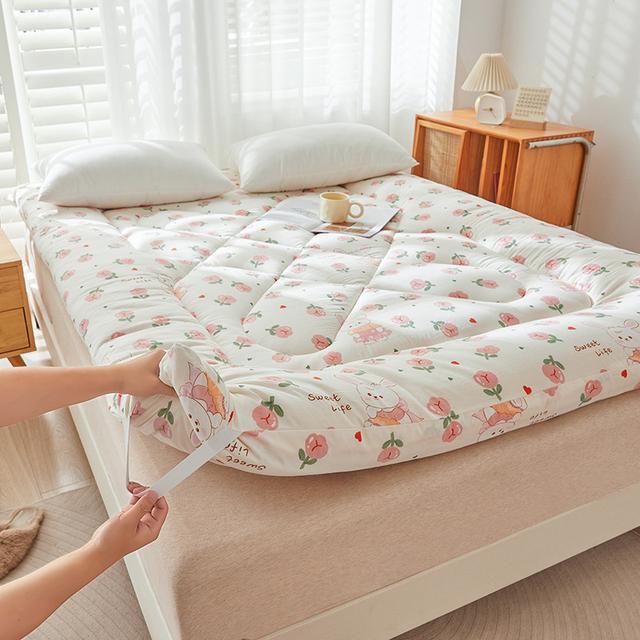 TEMU 사계절 접이식 10cm 두꺼운 매트리스 토퍼 바닥 매트