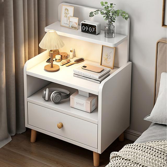 TEMU VIIWII 넉넉한 수납공간이 있는 다기능 2단 견고한 목재 사이드 공간 절약형 테이블 - 소파 옆 작은 커피 테이블 코너 간단한 가정용 작은 책상 거실 침실 머리맡 작은 사각형 테이블 수납 선반 거실, 사무실, 침실 또는 발코니용 넓은 코르크 패널 베드사이드 캐비닛,조립이 쉬우며, 단순한 화이트,내구성 있는 거실 가구 - 작은 공간에 완벽합니다!