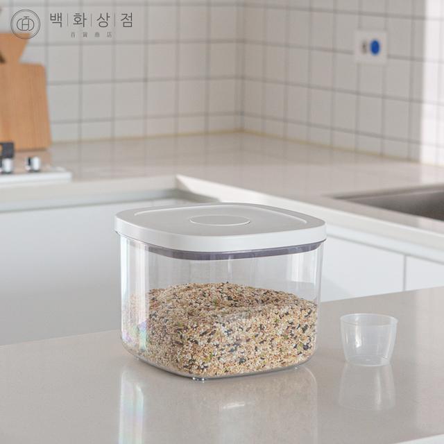 TEMU 원터치 밀폐 투명 쌀통 진공 보관 냉장고 잡곡 보관함