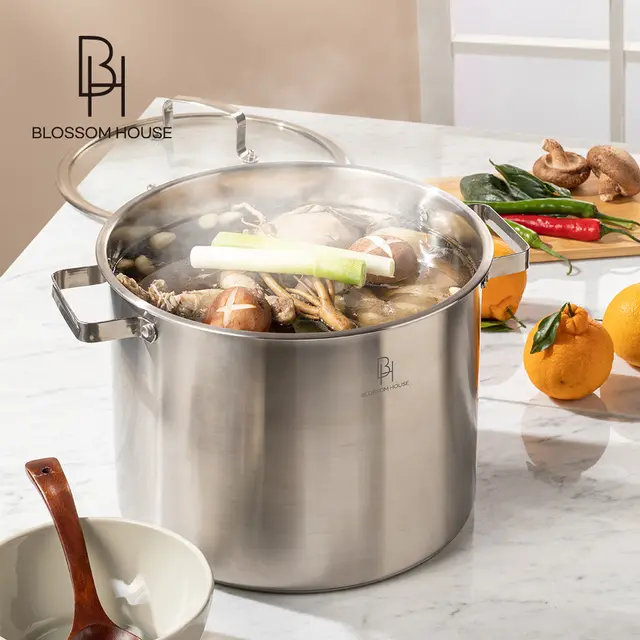 TEMU 블라썸하우스 15L 곰솥 304 스테인리스 대용량 IH 인덕션 호환|인덕션