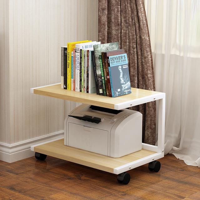 TEMU 강력한 하중의 프린터 거치대 복합기 스탠드 문서 수납대 사무용 강화된 판재 강철 구조, 블랙 프레임블랙 보,소형책상 프린터 진열대,조절 가능한 사무실 수납대,이동 가능 인쇄 복사기 일체형 스탠드