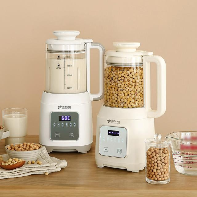 TEMU 통유리 대용량 두유제조기 죽제조기 화이트 가열믹서기 다용도 블렌더