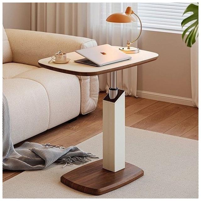 TEMU 이동식 유압식 높이조절 사이드 테이블 소파 책상 침대 보조테이블