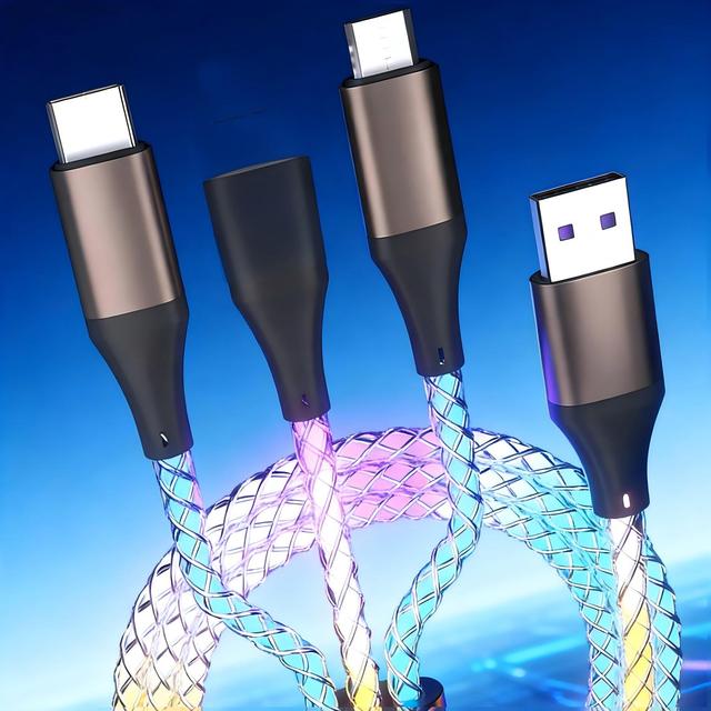 TEMU USB-C to USB-C 케이블 240W PD 고속 충전 Type-C 4-in-1 충전 케이블 (, 화웨이, 샤오미 호환) 멀티 어댑터 코드 3-in-1 휴대폰 & 태블릿용 미니 USB 충전 케이블 & LED 고속 충전 케이블