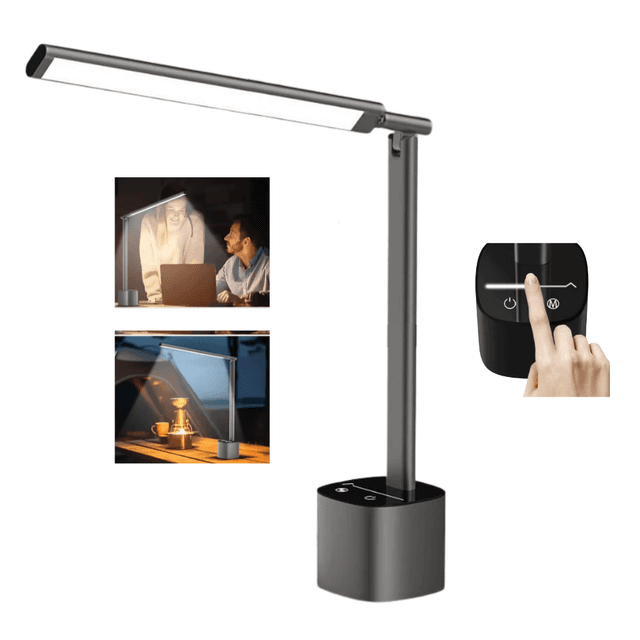 TEMU Luminária Mesa Led Ajustável Recarregavel Aluminio