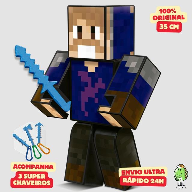 TEMU Tonigon 35cm Articulado Acompanha 3 Chaveiros Youtuber Original