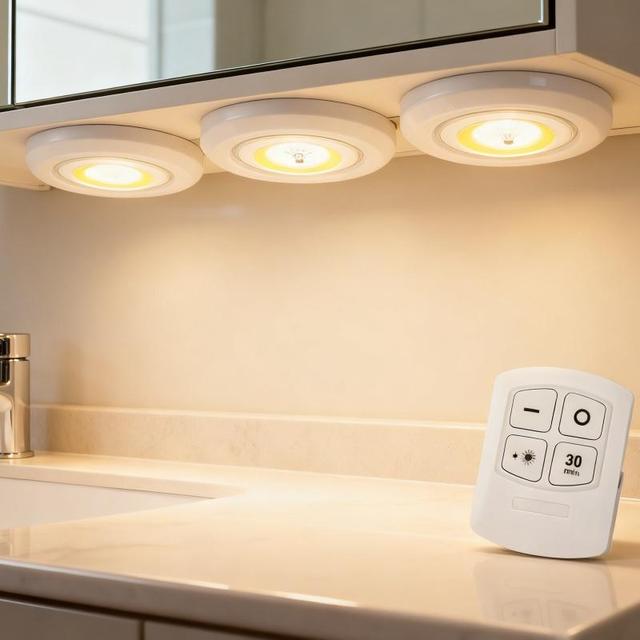 TEMU 6/9/12 Pcs Lampada Luminaria Led Spot Sem Fio Luz LED.