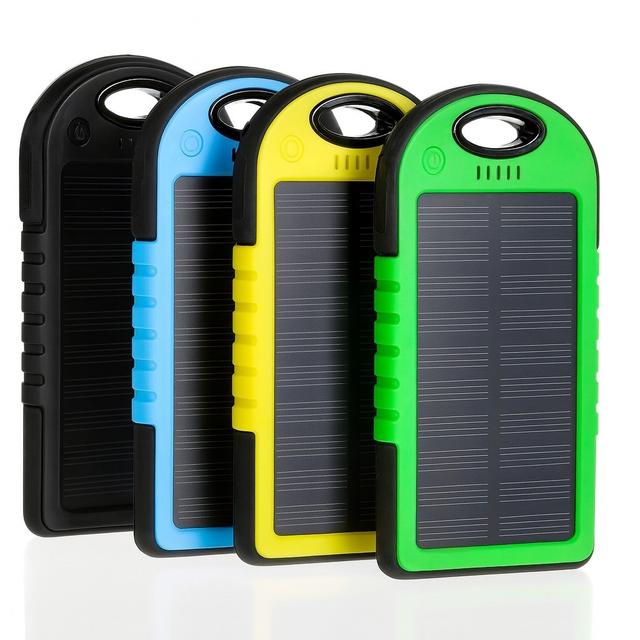 TEMU Power Bank Solar Carregador Portátil Bateria Externa USB Celular Viagem Camping Praia