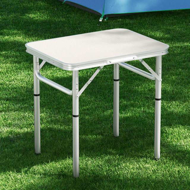TEMU Weisshorn Folding Camping Table 60cm Adjustable Portable Outdoor Picnic Desk