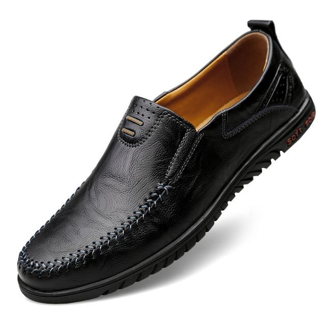 TEMU CLOHOO Heren Comfortabele Zachte Zwarte Instap Loafers