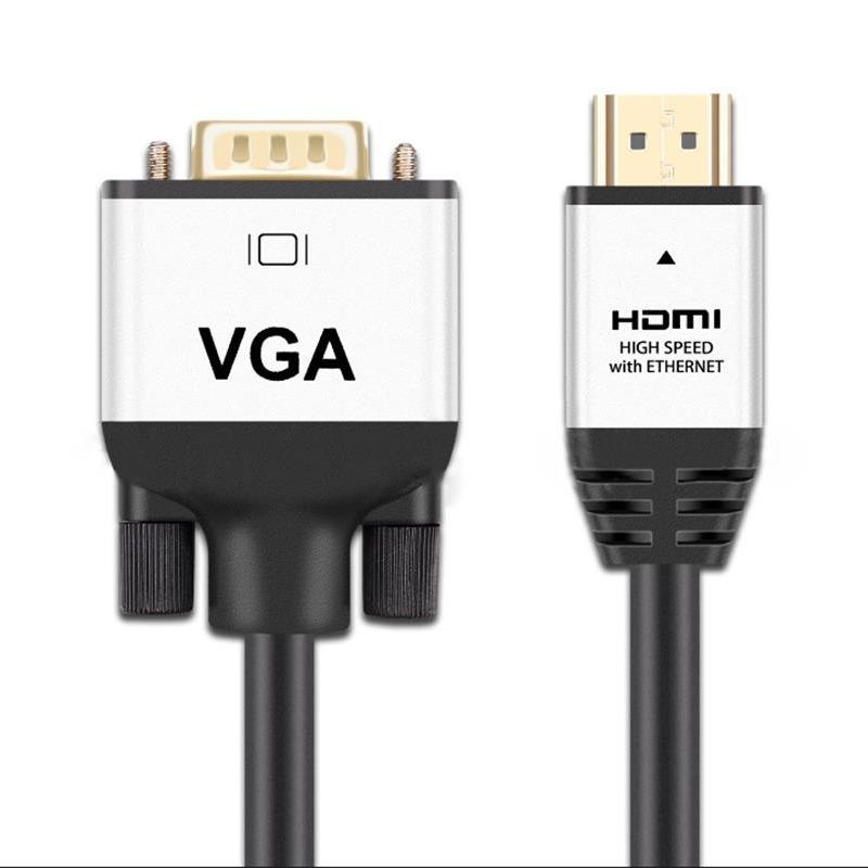 TEMU Hdtv To Vga Cable, 1080p Hdtv Male To Vga Male Video Converter Cord Vga Adapter Support Signal From Hdtv Input Laptop Pc Hdtv To Vga Output Monitors Projector.