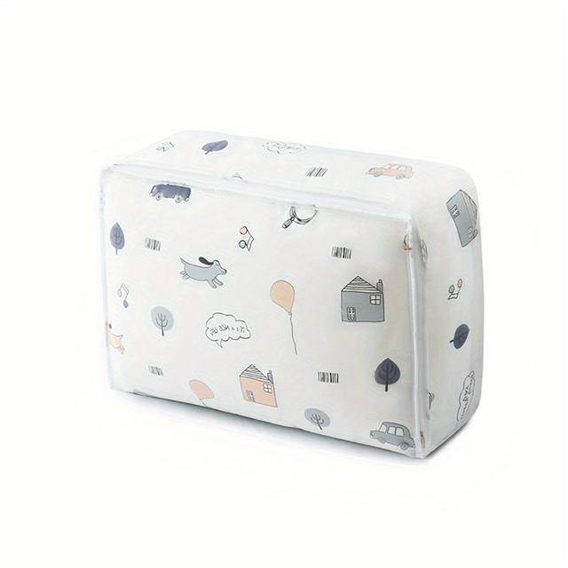 TEMU 1pc Dustproof Clothes Storage Bag, Large Capacity Clothes Storage Bag Organizer, Moisture-proof Clothes Organizer Holder, Waterproof Quilt Storage Bag For Home Bedroom