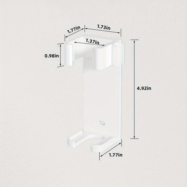 TEMU 1pc 욕실 헤어 도구 거치대, 공간 알루미늄 스트레이트너 거치대 랙, 벽걸이 헤어 컬러 거치대, 내장 케이블 관리 슬롯