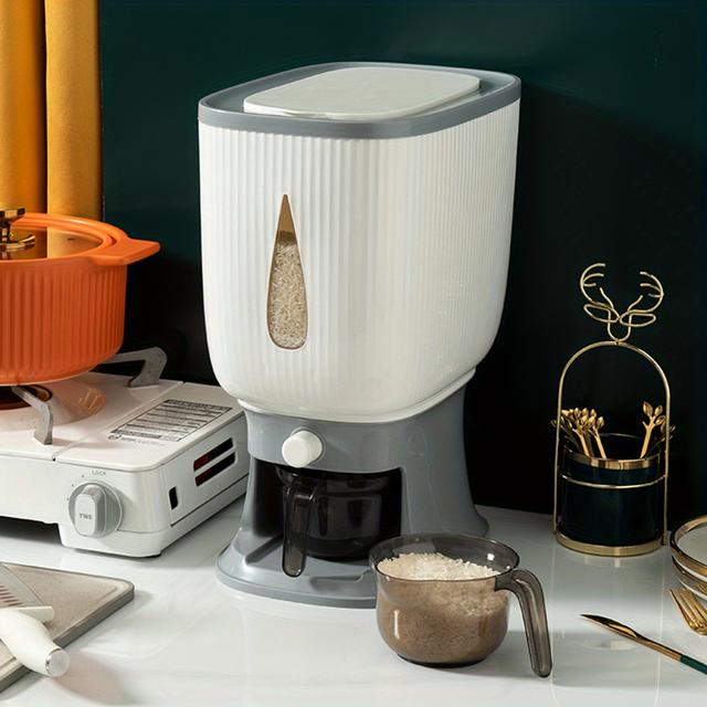 TEMU Seau à Riz de 10kg, Étanche à l'Humidité et aux Insectes, Seau de Stockage Scellé