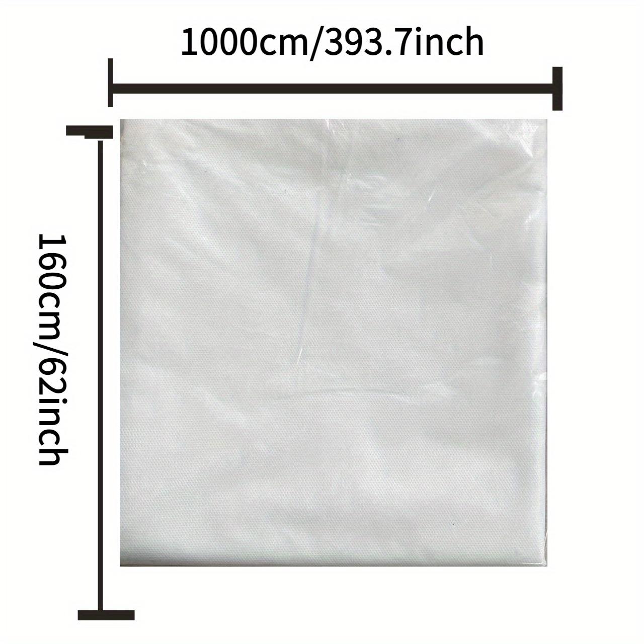 TEMU 1pc Durable White Non-woven Fabric Plant Cover - Anti-aging, Breathable Pp Material For Seedlings & Vegetables, & Retaining, Ideal For Lawn & Agricultural Use
