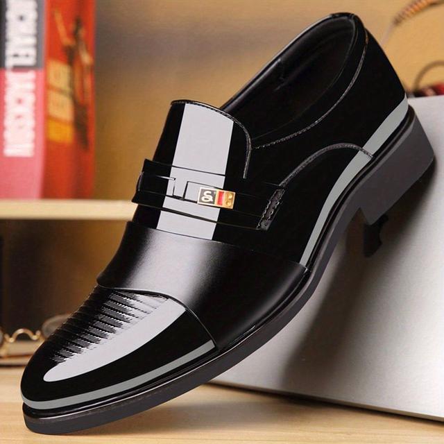TEMU Slip-On-Formelle Schuhe für Herren, verschleißfeste, rutschfeste, elegante Freizeitschuhe fürs Geschäft, Vatertagsgeschenke, Herrenschuhe mittleren Alters