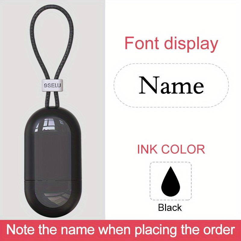 TEMU 1pc Customized Personal Name Stamp /red/blue/pink Handwritten Signature Seal Engraving Customized Seal Private Seal Automatic Press Type Office Stamp