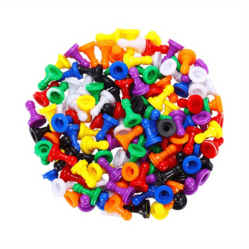 TEMU Set Of 60 Vibrant Plastic Game Tokens - 1" Tabletop Markers Suitable For Board Games And Activities