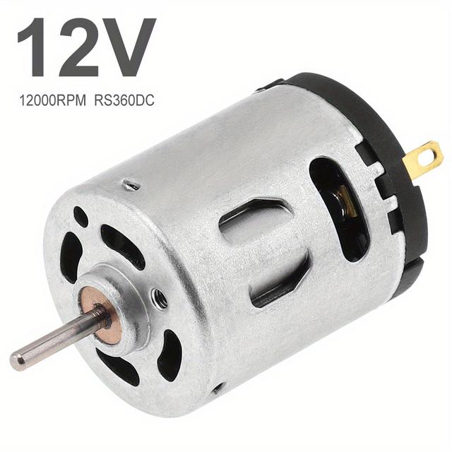 TEMU Високошвидкісний карбоновий мікромотор , 12V, 12000 об/хв, підходить для іграшок, фенів та електричних вентиляторів