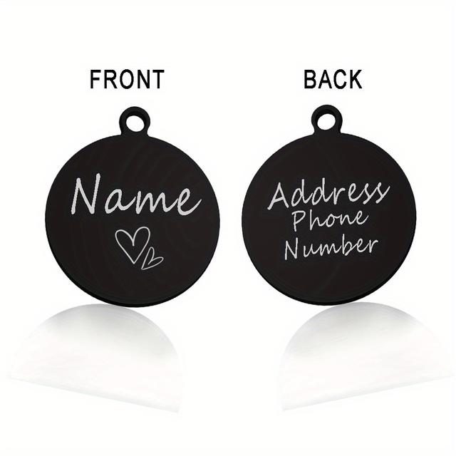 TEMU Personalized Dog Tags Engraving Pet Collar Charm Cat Tag Nameplate Accessoires