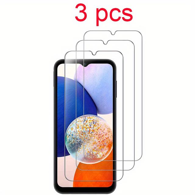 TEMU 3pcs Tempered Glass For Galaxy A54 A34 A14 5g A13 4g A24 A04 A04s A04e A23 A12 A33 A52 A52s A53 5g A72 A73 Glass Screen Protector Cover Protective Film