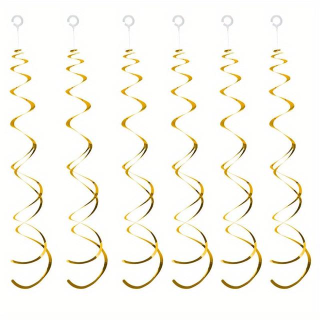 TEMU 30pcs Vibrant Hanging Swirl Decorations - Multicolor Foil Ceiling Ornaments Photobooth Props&backdrop For Valentine,carnival,ramadan,easter,wedding,st Patrick