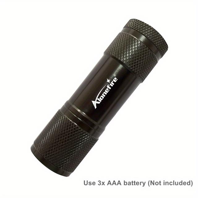 TEMU 9 Led White Light Lighting Flashlight, Mini Aluminium Alloy Torch For Outdoor Fishing And Hiking, Backpack Pocket Torch Home Lamp, Use Aaa Batteries (battery Not Included)