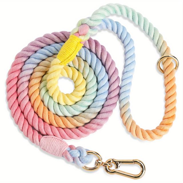 TEMU Strong & Stylish Braided Rope Dog Leash - Small, Medium & Large Dogs! Christmas Gift